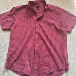 Van Heusen Classic Red & White Plaid Checker Shirt